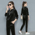 Women's Wide Leg Velvet Tracksuit