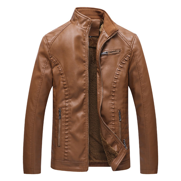 Fleece Warm Leather Jacket