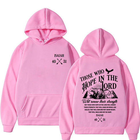 Christian Jesus Letters Print Unisex Hoodies