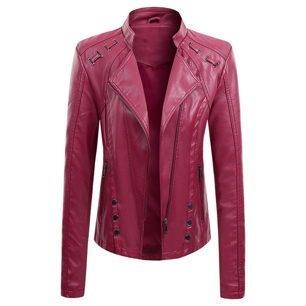 Women's Short Leather Jacket