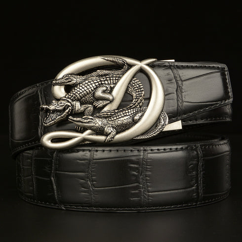 Crocodile Buckle Belt Made of pure Cowhide