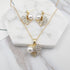 Peach Heart Pearl Jewelry Set