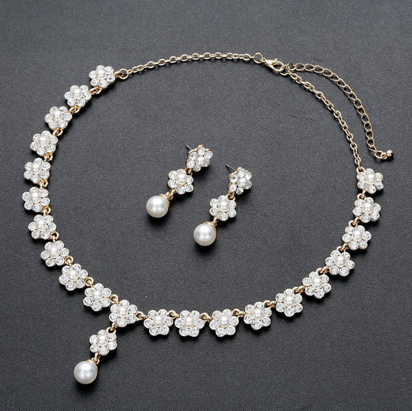 Pearl Flower Jewellery Set