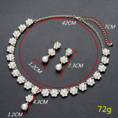 Pearl Flower Jewellery Set