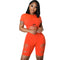 Women's Skinny Ripped Short Sleeve Tracksuit
