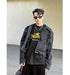 Niche Patchwork Old Denim Men Coats
