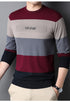 Men's Round Neck Striped Knitted Shirt
