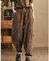 Women's Loose Stitching And Brushed Warm Trousers