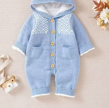 Babies' Knit Warm Jumpsuit