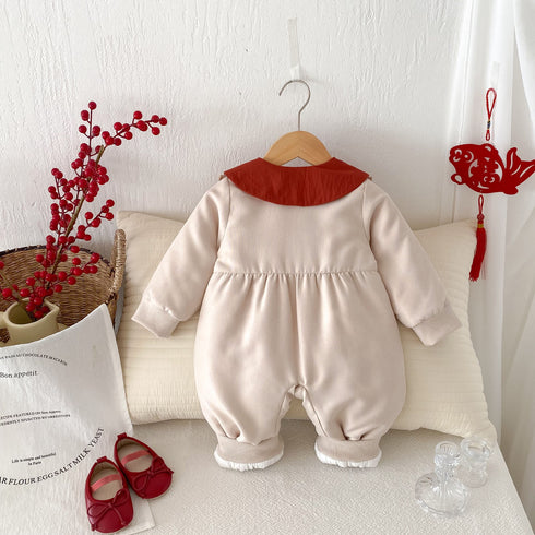 Babies Thick Quilted Jumpsuit