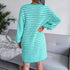 Women's Long Sleeve Striped Sweater Dress