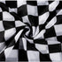 Women's mesh checkerboard perspective long-sleeved shirt