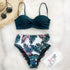 Printed bikini swimsuit set