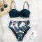 Printed bikini swimsuit set