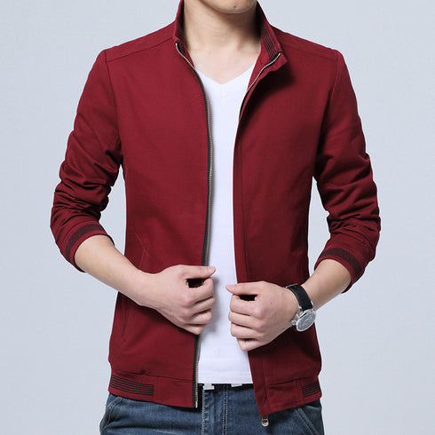 Men Washed Pure Cotton Brand-Clothing Jackets