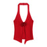 Flower Knitted Halter Spaghetti Straps Vest