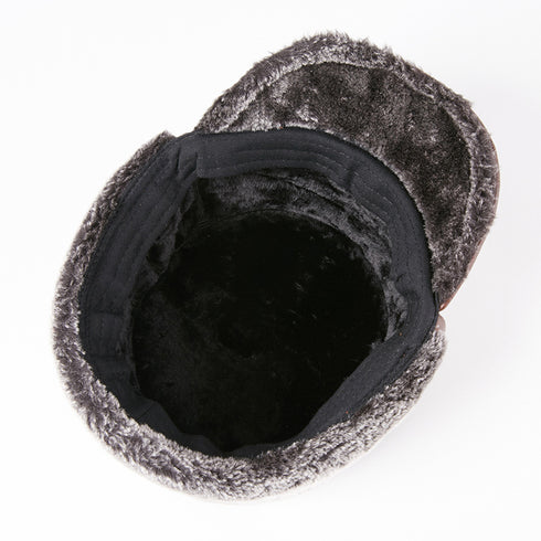 Men's Thick Warm Leather Cap