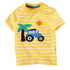 Cartoon Pattern Stitching Baby Short-Sleeved T-Shirt