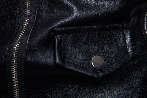 Multi-zip Biker leather jacket