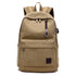 Canvas USB rechargeable backpack