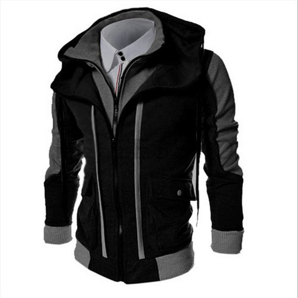Men Fashion Multi Layer Collared Jacket