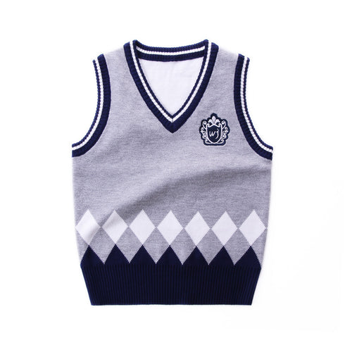 Diamond vest children's sweater