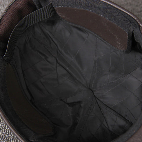 Monochrome cowhide hat