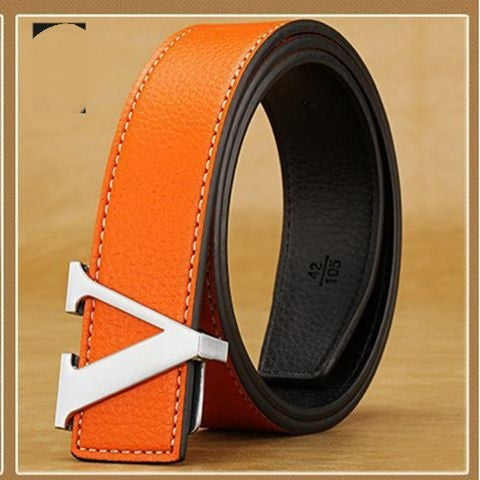 "V" Letter belt men