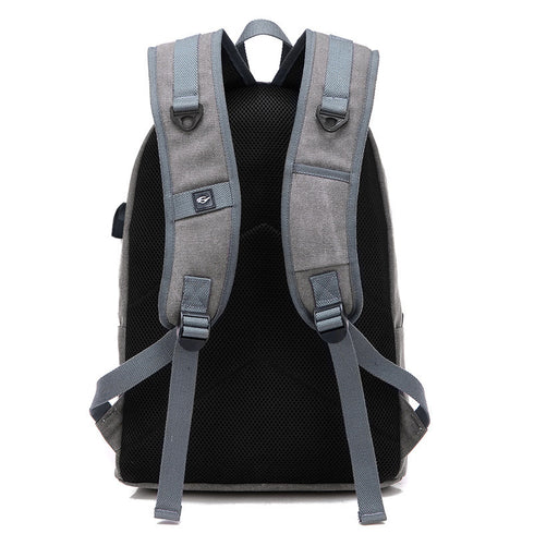 Canvas USB rechargeable backpack