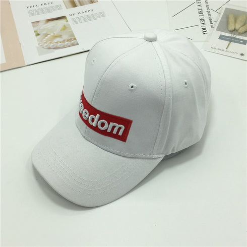 Cotton Embroidery Freedom Baseball Hat