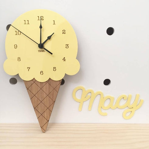 Ice Cream Clock Wall Decoration