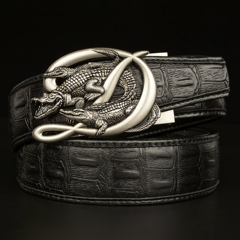Crocodile Buckle Belt Made of pure Cowhide