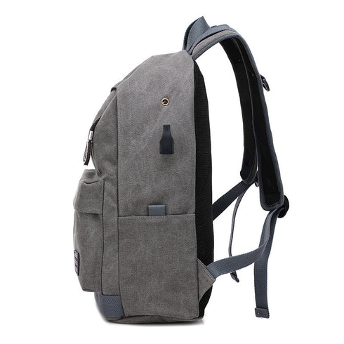 Canvas USB rechargeable backpack