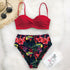 Printed bikini swimsuit set