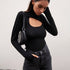 Women's Collarbone cut-out jumpsuit