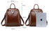 Letter V Leather Backpack