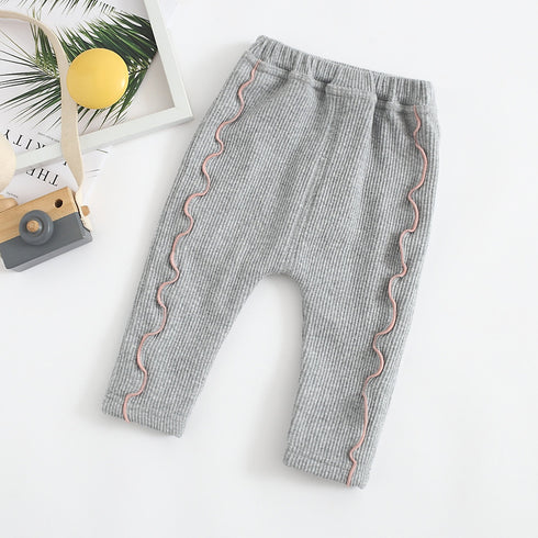 Toddler's Fleece denim lace trousers