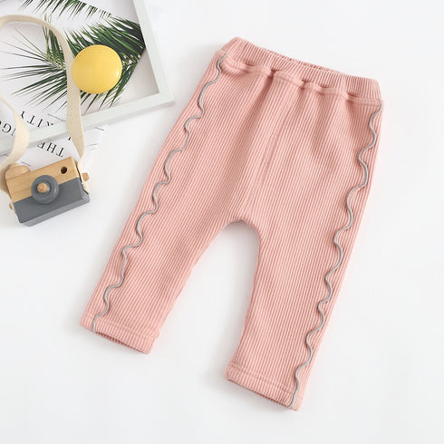 Toddler's Fleece denim lace trousers