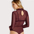 Women's tight-fitting long-sleeved jumpsuit