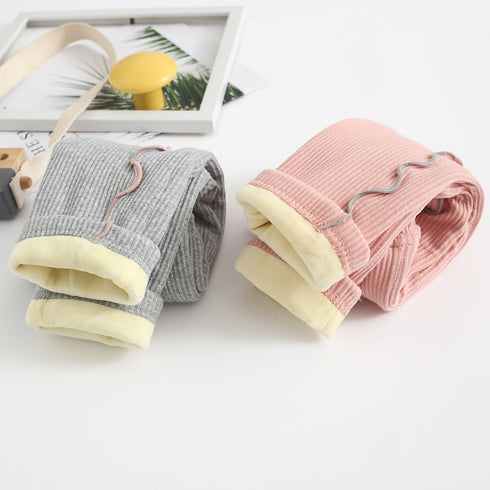 Toddler's Fleece denim lace trousers