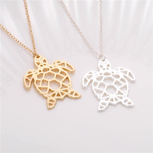 Jewelry Hollow Turtle Necklace