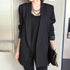 Notched Collar Asymmetrical Chic Ladies Blazers