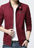 Men Washed Pure Cotton Brand-Clothing Jackets
