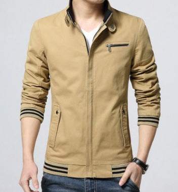 Men Washed Pure Cotton Brand-Clothing Jackets