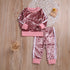 Kid's Velvet Sweatshirt Trousers Tracksuit Sets