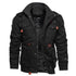 Detachable Hooded Fleece-lined Thickened Washed Coat Casual Jacket