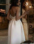 Women's waist pleated bowed Dress