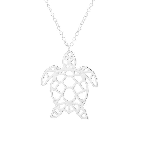 Jewelry Hollow Turtle Necklace