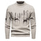 Men's Warm Deer Printed Round Neck Sweater