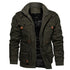 Detachable Hooded Fleece-lined Thickened Washed Coat Casual Jacket